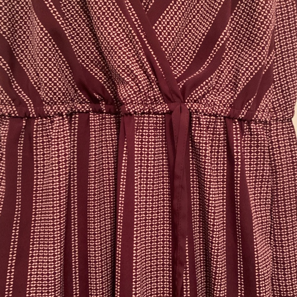 Band of Gypsies Burgundy Striped Jumpsuit - Picture 3 of 4